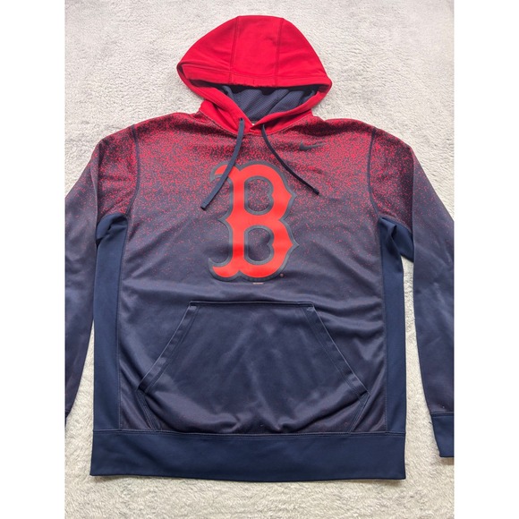 Nike Other - Nike Boston Red Sox MLB Performance Hoodie Mens Medium Red Navy B Logo